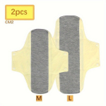 2-pakk Korduvkasutatavad H&uuml;gieenisidemed - Puuvillased Grafeen Menstruatsioonipadjad, CM2