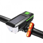 X-TIGER Jalgratta Valgustikomplekt: 4 Režiimi USB Laetav LED K&otilde;lar, P&auml;ikesetoitega Esi- ja Tagatuli, Pasun ja Kell., Žalia (1 rinkinys)