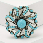 Boho-&scaron;ikk Vintage Rhinestone Pross, Mėlyna