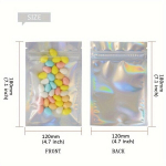 100 TK Hologramm Ziplock Kotike V&auml;ike M&uuml;lar Kotid Holo Aksessuaarid, 4,7x7,1