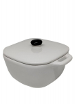 Ruudukujuline ahjuvorm + kaas 200 C&deg; valge 0,3 L