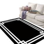 Libisemiskindel Kristall Velvet P&otilde;randamatt Dian Su Di Alus - Vintage Lihtne Must Vaip Hotellile, Kohvikule, Pagari&auml;rile, Magamistoale, Elutoale ja Koridorile, 71 * 99 colių / 180 * 250 cm
