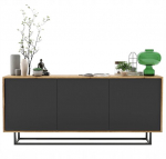 Loft kummut RTV Tamm Wotan Apollo 3D - modernne - Lindner M&ouml;&ouml;bel - 168 cm x 35 cm x 72 cm, v&auml;rv: Tamm Wotan matt - Grafiit matt, 168 x 72 x 35