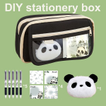 Panda Kunsti Kaust, 11-osaline Suur Maht Pinal Set, Juoda