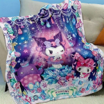 Sanrio Kuromi Ecomeco Tekikott: Pidulik Multika Kujundus, 130*150cm