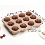 12-Tassi Kleepumatu Metall Kannelli Vorm, Koogivormikomplekt, Muffinite K&uuml;psetusalus Magustoitudele., 6 stiklinės tortų formelės