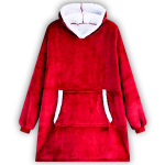 Kapuutsiga fliis Needivyou oversize, punane