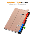 iLike Tri-Fold Eco-Leather Stand Case Xiaomi Redmi Pad SE 8.7'' (2024), roosa kuld