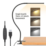 Liuyang LED Laualamp Kodu Kontorile Klambri Kinnitusega., Viena galva - 70 cm