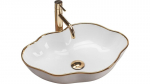 Valamu REA Pearl white/gold edge