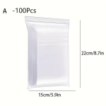 100tk Plastikust Lukk-kotid, L&auml;bipaistvad Toidukotid, 20x28cm (100vnt)