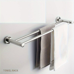 Vastupidav roostevaba terasest r&auml;tikuriiul vannituppa.