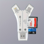 4-&uuml;hes SD-kaardi lugeja iPhone&rsquo;ile - MFi sertifitseeritud, SD & TF tugi, ideaalne jahikaameratele.