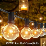 30.48m/18.29m/12.19m/9.14m/6.1m G40 LED Maailm Pirnid, Aiatulede Komplekt, 12,19 metro / 480 colių 14+1 (atsarginės) lemputės