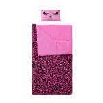 2tk s&uuml;gis-talv paks fliisiga laste magamiskott lukuga, Leopardas (147 cm x 80 cm)