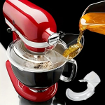 1tk, Kaanevalamis Kate Ainult KitchenAid 4.5L ja 5L Roostevabast Terasest Kaussidele - Turvaline Paigaldus Prillatuskaitse Aksessuaarid KitchenAid Kaldpeamikseri jaoks Kaitse Aksessuaarid (L&auml;bipaistev Kate).