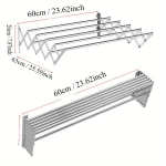 1 tk Teleskoopiline Kuivatusrest, Majapidamises Kokkupandav Riidepuu., Didelis ilgis 60cm auk&scaron;tis 20cm platus tempimas 65cm