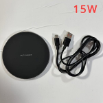 15W Juhtmevaba Laadija iPhone Kiire Induktsioonlaadija Matt, Juoda