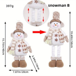 J&otilde;ulud Armas Reguleeritav Jalgadega Nuku Kaunistus Ornamendid, Top Hat Snowman Style