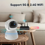 2.4G&5G Wifi Kaamera Tark Kodukaamera, Toetus &Uuml;heklik K&otilde;ne, 5G Wifi kamera
