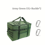 Suure Mahutavusega Reisi Pagasikott D-r&otilde;ngastega, Multifunktsionaalne Ladustamiskott., Army Green-53L+Sagtis*2