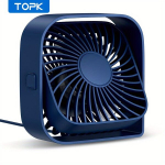 Kaasaskantav USB Lauaventilaator: 3 Kiirust & 360&deg; Vaikne T&ouml;&ouml;., Mėlyna