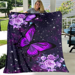 Pehme ja Hubane Liblika Lilleline Flanellpleed Naistele!, 130x150 cm