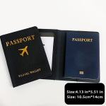 Imitatsioon Nahk Pronks Pu Nahk Reisi Multifunktsionaalne Passihoidja variant-29685, Juoda