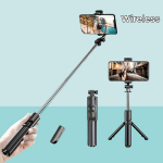 40-tolline patareitoitega selfie-pulk statiiviga, juhtmevaba pult.