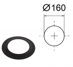 Dekoratiivne r&otilde;ngas (rosett). Mustast metallist 2 mm. D-160 mm.
