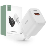 Tech-Protect C20W USB-C PD 20W | USB-A QC 3.0 network charger - white