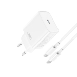 XO seinalaadija CE15 PD 20W 1x USB-C valge v&auml;rv + USB-C - USB-C kaabel