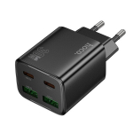 Laadija Hoco N56 2xUSB-C/2xUSB-A PD30W must