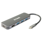 USB hub - D-Link - DUB-2333 - USB-C - HDMI - 3 ports USB 3.2