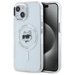 Karl Lagerfeld KLHMP15MHLSCHH iPhone 15 Plus 6.7" biały|white hardcase IML Metal Choupette Head MagSafe
