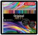 STABILO Metal Box x 24 Original Colored Pencils
