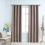 vidaXL pimendavad kardinad metallr&otilde;ngastega 2 tk, pruun, 140 x 245 cm, Rusva