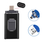 USB pulk USB-C M&auml;lupulk 128GB, 3-in-1 OTG Dual T&uuml;&uuml;p-C Nutitelefon Arvuti S&uuml;learvuti., Juoda