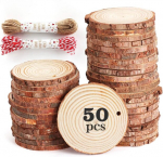 Lehtlad, looduslikud puidut&uuml;kid | DIY k&auml;sit&ouml;&ouml;kettad | Litri kaunistused | 50tk komplekt | l&auml;bim&otilde;&otilde;t 6-7 cm,