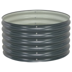 vidaXL taimelava, tsingitud teras, 80 x 80 x 44 cm, hall