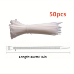 Tugevad Nailonist Kinnitusk&ouml;idikud - Ise Lukustuv, Suur Suurused 400/500/600/800/1000mm., Ilgis: 39,8 cm / 16 colių (50 vnt.)