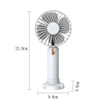 Ventilaatorid-Mini k&auml;eshoitav ventilaator USB-laetava akuga, isiklik laualaud, valge ventilaator