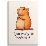 Capybara l&otilde;uend, moodne 60x90 cm noortetoa sisustus