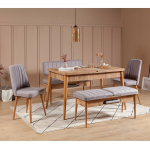 S&ouml;&ouml;gitoa komplekt Kalune Design 869(I), helehall/beež v&auml;rv