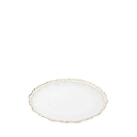 Taldrik | LISALA | l&auml;bipaistev kuldse &auml;&auml;risega | 21 cm | 862057