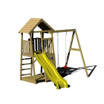 Puidust m&auml;nguv&auml;ljak lastele lium&auml;e ja kiigega, liivakast, Wendi Toys J3, 300 x 270 x 270 cm