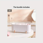 Lauapealne Kosmeetikakarp Tolmuvaba Meigivahendite Vatipadjahoidja Ehtekorraldaja , Balta*5