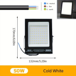 50W LED Prožektor, Soe Valge3000K K&uuml;lm Valge 6000K, IP67 Veekindel Super Ere Turvavalgustus Korvpalliv&auml;ljaku.