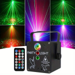 1tk USB 3-auguga Disco DJ Tuled Kaugjuhtimispuldiga, RGB Laevalgusti Peo Kaunistamiseks.