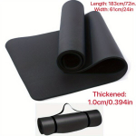 Ekstra Paks NBR Joogamatt Koduseks Treeninguks - Sinine, Lilla, Hall - 183x61x1cm , Juoda 183*61&mdash;8mm